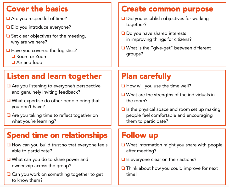 Collaboration Checklist